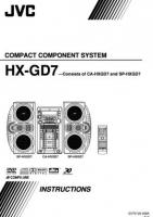 JVC HXGD7 Audio System Operating Manual