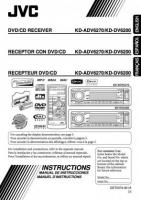 JVC KDADV6270 KDDV5100 KDDV5105 Audio System Operating Manual