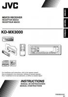 JVC KDMX3000 KDMX3000J Audio System Operating Manual