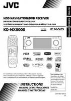 JVC KDNX5000 KDNX5000J KDNX505 Car Audio System Operating Manual