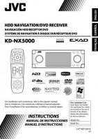 JVC KDNX5000 KDNX5000J KDNX505 Car Audio System Operating Manual