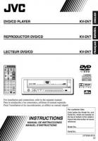 JVC KVDV7 Audio System Operating Manual