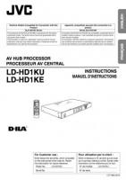 JVC LDHD1KE LDHD1KU TV Operating Manual