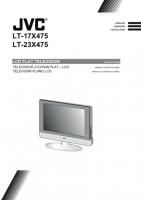 JVC LT17X475 LT23X475 TV Operating Manual