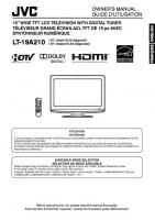 JVC LT19A210 LT19A210/AAR TV Operating Manual