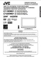 JVC LT19DM21 LT22DM21 TV/DVD Combo Operating Manual