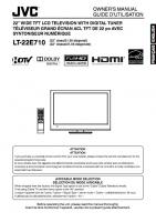JVC LT22E710 LT22E710/AAR TV Operating Manual