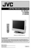 JVC LT26X466 LT26X506 LT32X506 TV Operating Manual