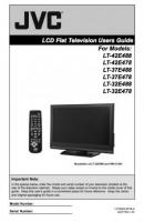 JVC LT32E478 LT32E488 LT37E478 TV Operating Manual
