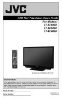 JVC LT37X898 LT42X898 LT47X898 TV Operating Manual