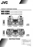 JVC MXGB5 MXGB6 SPMXGB5 Audio System Operating Manual