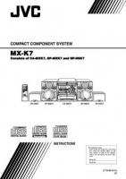 JVC MXK1 MXK3 MXK7 Audio System Operating Manual