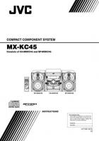 JVC MXKC45 MXKC45J Audio System Operating Manual