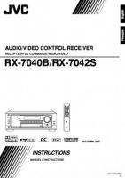 JVC RX7042B RX7042S Audio System Operating Manual