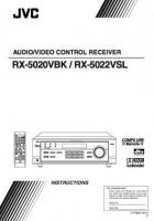 JVC RX5020R RX5020VBK RX5022VSL Audio/Video Receiver Operating Manual