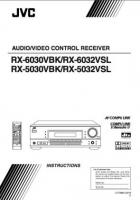 JVC RX5030VBK RX5032VSL RX6030VBK Audio/Video Receiver Operating Manual