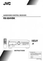JVC RX554V Audio System Operating Manual
