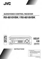 JVC RX6010VBK RX6018VBK Audio System Operating Manual
