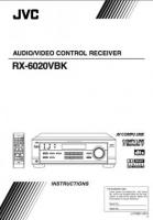 JVC RX6020V rx6020vbk RX6020VBKC Audio/Video Receiver Operating Manual