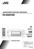 JVC RX6500VBK DVD/VCR Combo Player Operating Manual
