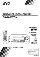JVC RX7000VBK RX7000 Audio System Operating Manual