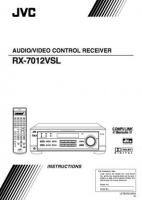 JVC RX7012U RX7012VSL Audio System Operating Manual