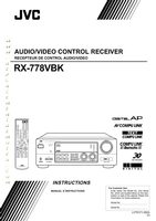 JVC RX778VBK Audio/Video Receiver Operating Manual
