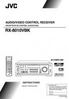 JVC RX8010VBK Audio/Video Receiver Operating Manual