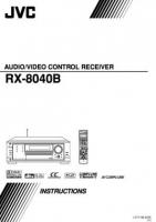 JVC RX8040B RX8040BU Audio System Operating Manual