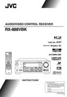 JVC RX888VBK Audio/Video Receiver Operating Manual