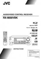 JVC RX9000VBK Audio System Operating Manual
