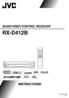 JVC RXD412B RXD412BUJD Audio/Video Receiver Operating Manual