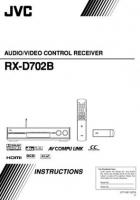 JVC RXD701B RXD701RW2 RXD702B Audio/Video Receiver Operating Manual