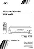 JVC RXE100SL Audio/Video Receiver Operating Manual