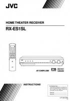 JVC RXES1SL RXES1SLUJ Audio/Video Receiver Operating Manual