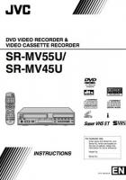 JVC SRMV45U SRMV55U DVD Recorder (DVDR) Operating Manual