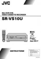 JVC SRVS10U TV/VCR Combo Operating Manual