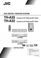 JVC THA32 THA32J THA32UJQ Home Theater System Operating Manual