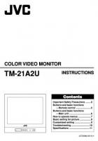 JVC TM21A2U TV Operating Manual