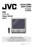 JVC TV20F242 TV20F243 TV Operating Manual