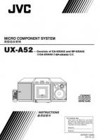 JVC UXA52 Audio System Operating Manual