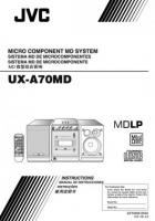 JVC UXA70MD Audio System Operating Manual