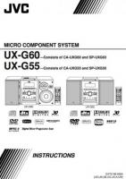 JVC CAUXG55 CAUXG60 SPUXG55 Audio/Video Receiver Operating Manual