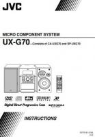 JVC CAUXG70 SPUXG70 UXG70 Audio System Operating Manual