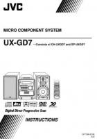 JVC CAUXGD7 SPUXGD7 UXGD7U Audio System Operating Manual