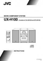 JVC UXH100 UXH100UJ UXH100UJQ Audio System Operating Manual