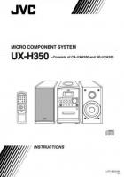 JVC CAUXH350 SPUXH350 UXH350 Audio System Operating Manual