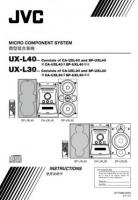 JVC CAUXL30 CAUXL40 SPUXL30 Audio System Operating Manual