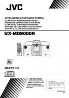 JVC UXMD9000R Audio System Operating Manual