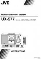 JVC CAUXS77 SPUXS77 UXS77 Audio System Operating Manual